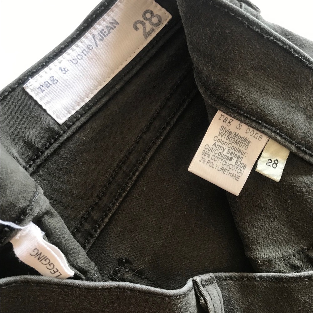 Rag & Bone The Legging In Army Sateen - image 5